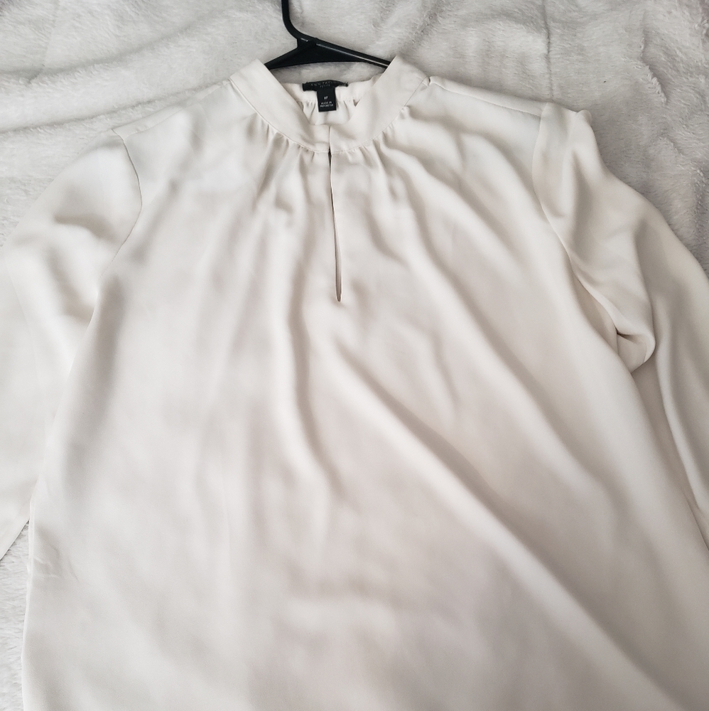 Ann taylor cream blouse